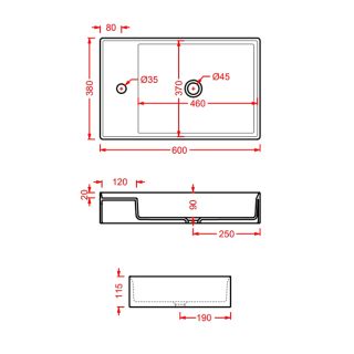 Раковина ArtCeram SCALINO SCL003 05 00 белая 60 см